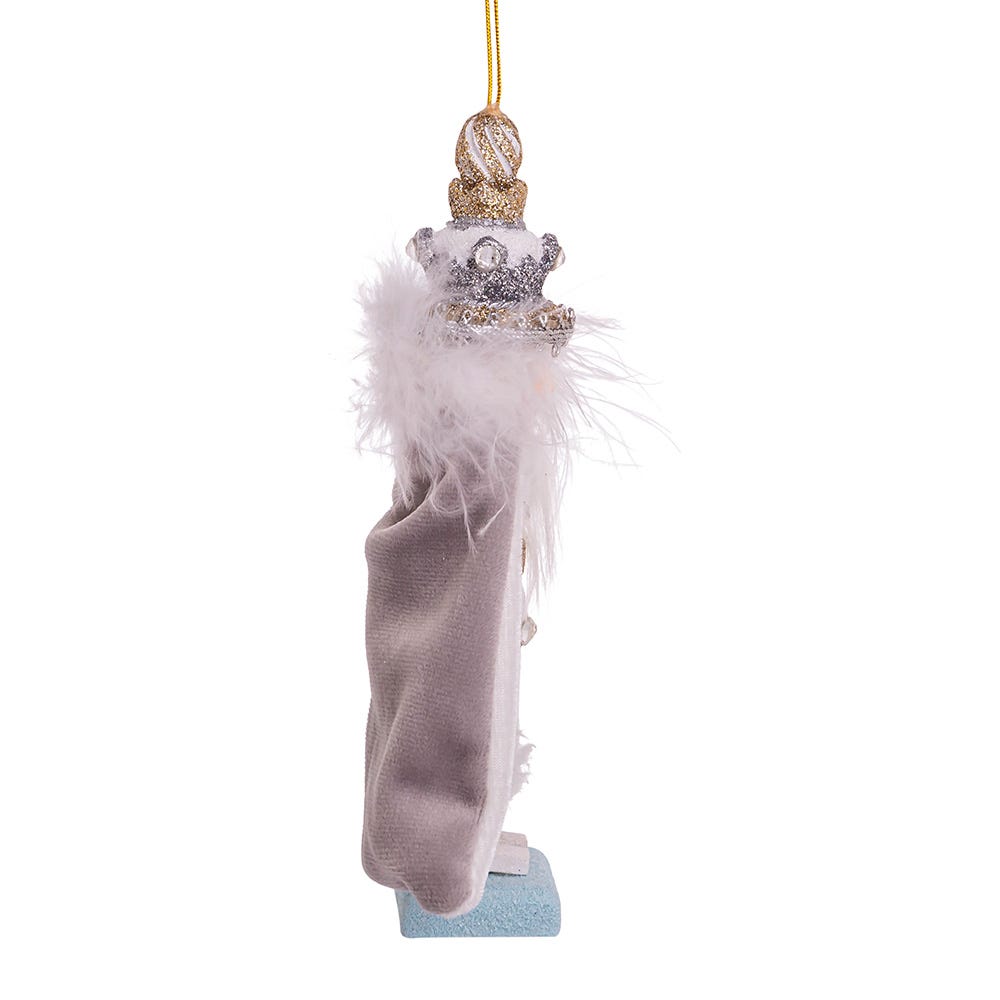 Kurt Adler 6-Inch Hollywood White and Silver Swarovski King Nutcracker Ornament
