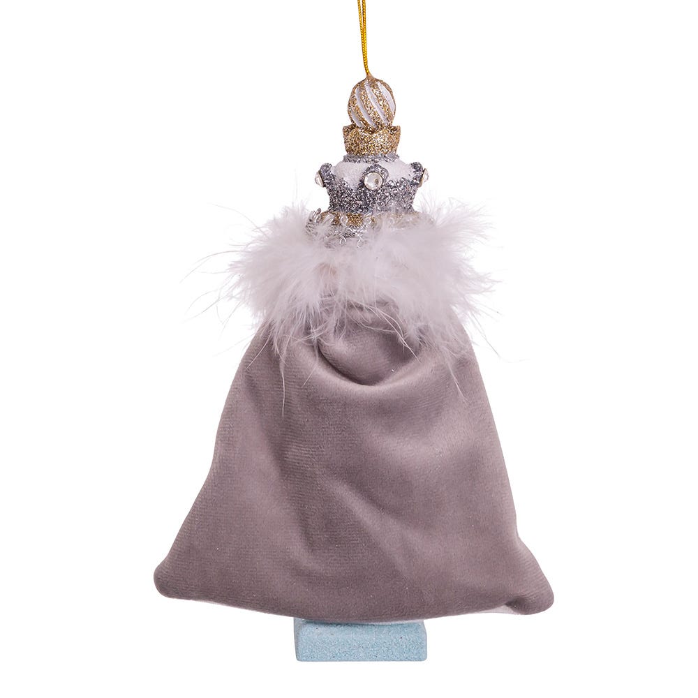 Kurt Adler 6-Inch Hollywood White and Silver Swarovski King Nutcracker Ornament