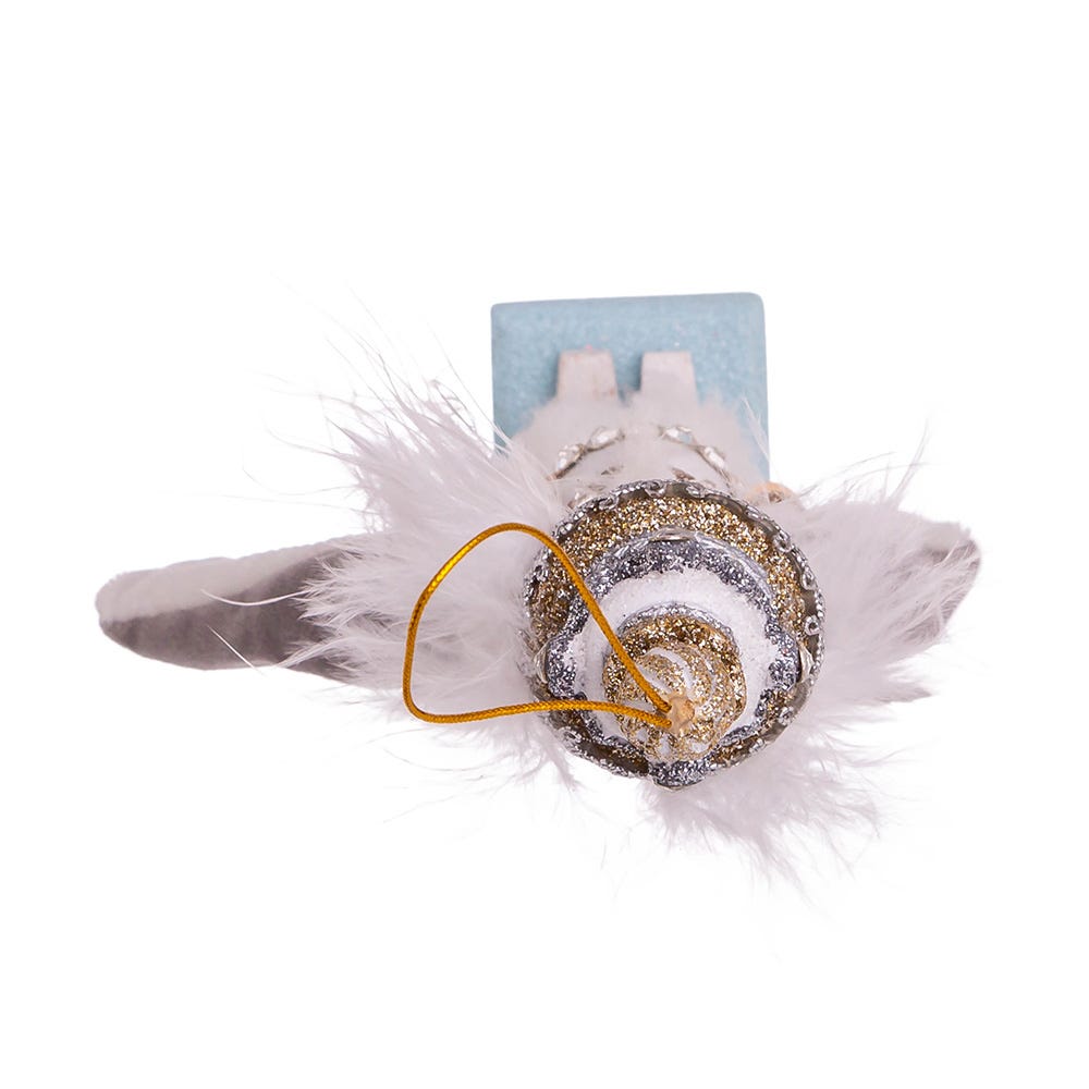 Kurt Adler 6-Inch Hollywood White and Silver Swarovski King Nutcracker Ornament