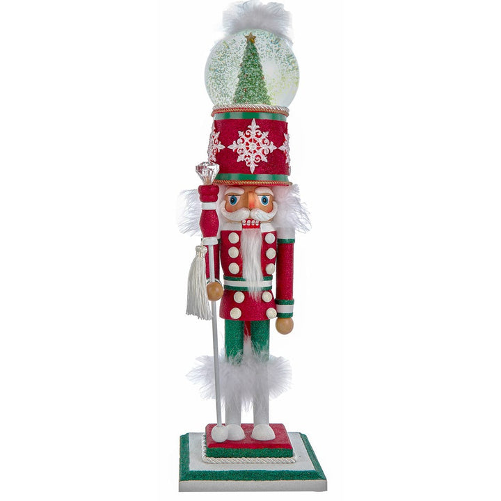 Kurt Adler 21-Inch Hollywood Nutcrackers Battery-Operated Light Up Animated Musical Snow Globe Hat Soldier Nutcracker