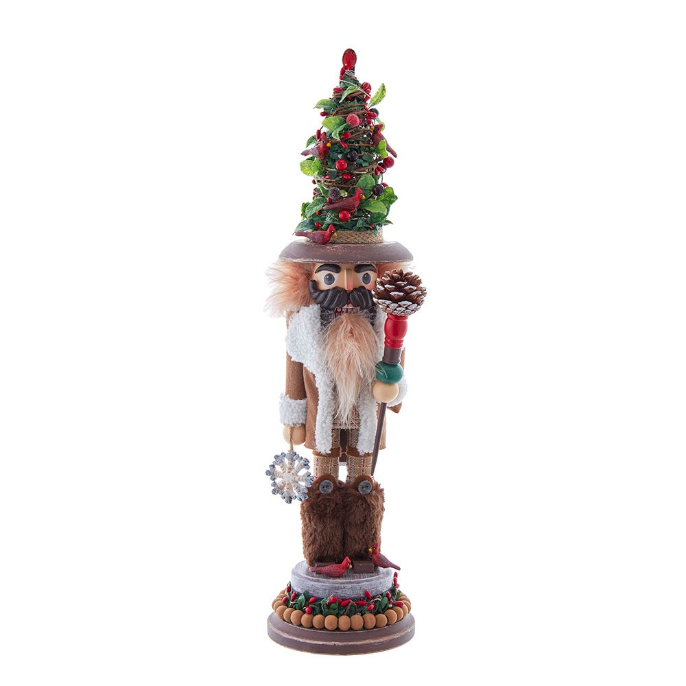 Kurt Adler 19-Inch Hollywood Nutcrackers Battery Operated LED Birch Berries Nutcracker HA0767