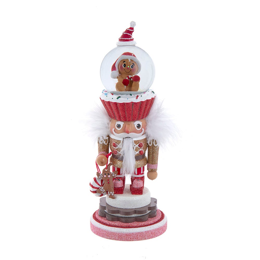 Kurt Adler 10-Inch Hollywood Nutcrackers Gingerbread Water Globe Nutcracker HA0768