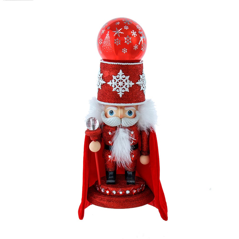 Kurt Adler 14.5-Inch Hollywood Nutcrackers Musical Red Soldier With Water Globe Nutcracker HA0771