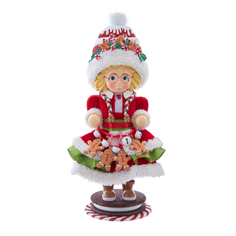 Kurt Adler 14-Inch Hollywood Nutcrackers Mrs. Claus Gingerbread Nutcracker HA0785