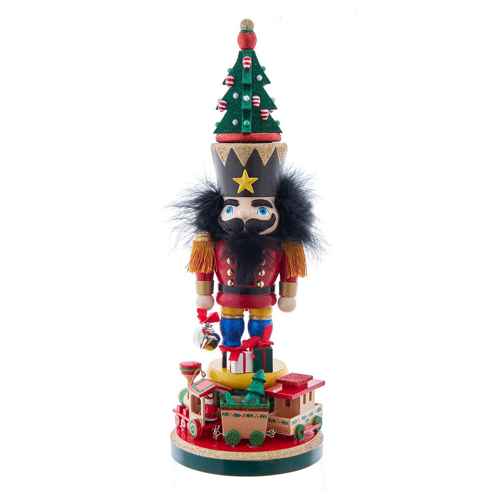Kurt Adler 18.5-Inch Hollywood Nutcrackers with Train Nutcracker HA0786