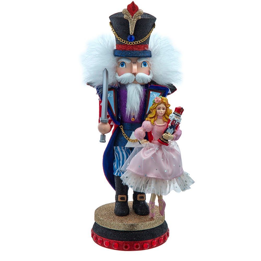 Kurt Adler 15-Inch Hollywood Nutcrackers Prince with Clara Nutcracker HA0788
