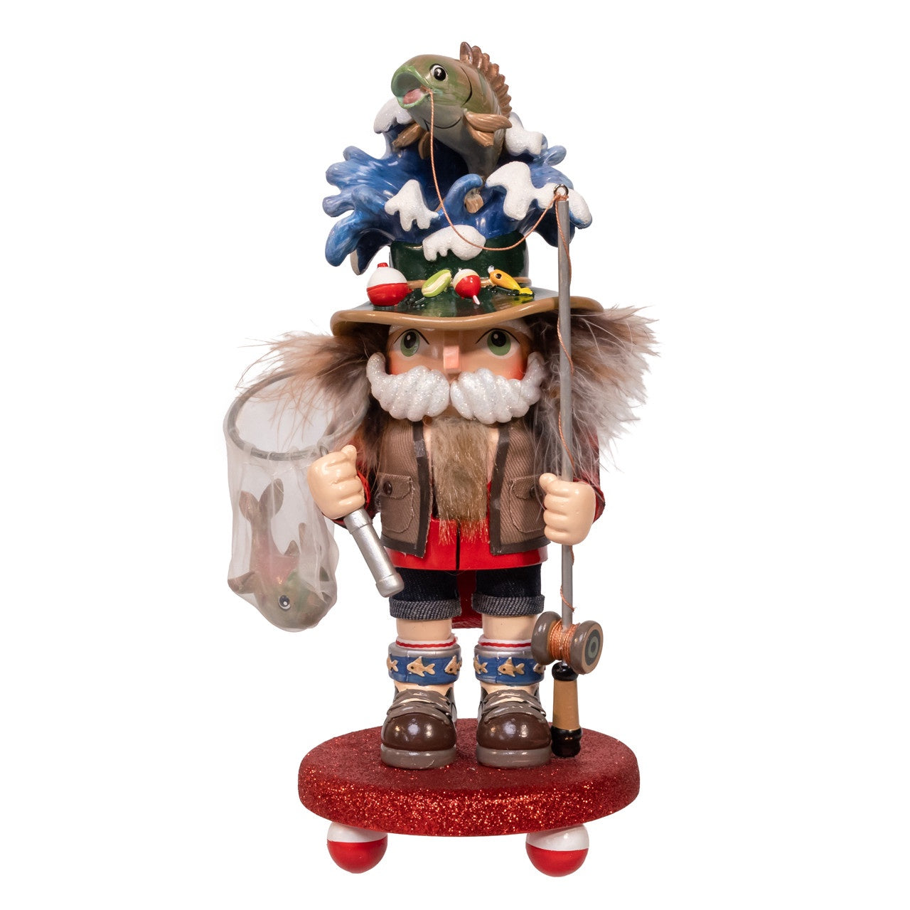 Kurt Adler 12" Hollywood Nutcrackers Fisherman Nutcracker #HA0810