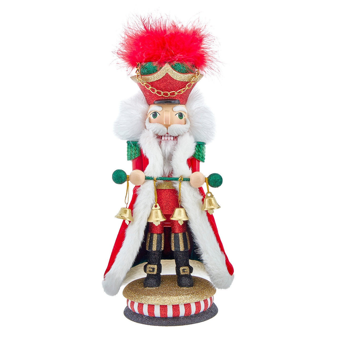 Kurt Adler 16" Hollywood Nutcrackers Red & Green Soldier With Bells Nutcracker #HA0819