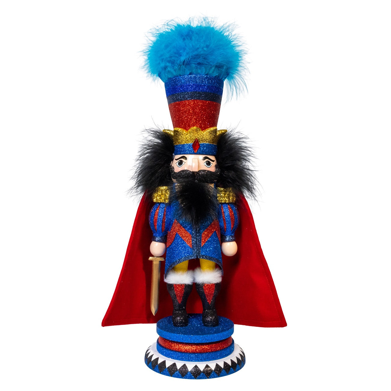 Kurt Adler 15" Hollywood Nutcrackers Red & Blue King Nutcracker #HA0821