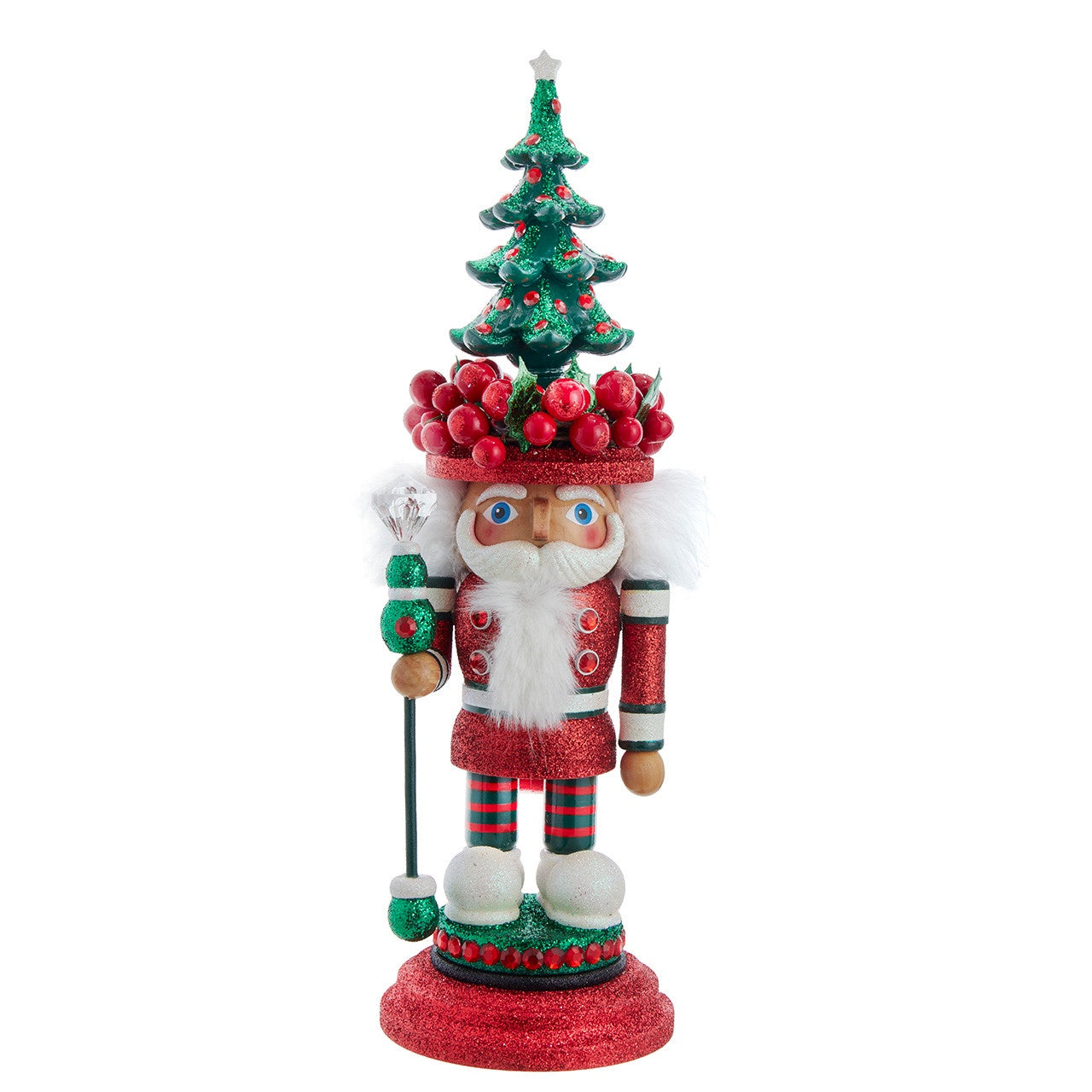 Kurt Adler 18" Hollywood Nutcrackers With Berry & Pine Tree Nutcracker #HA0825