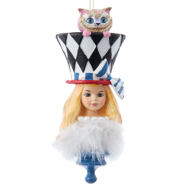 Kurt Adler 6.88-Inch Resin Hollywood Hats Alice Ornament