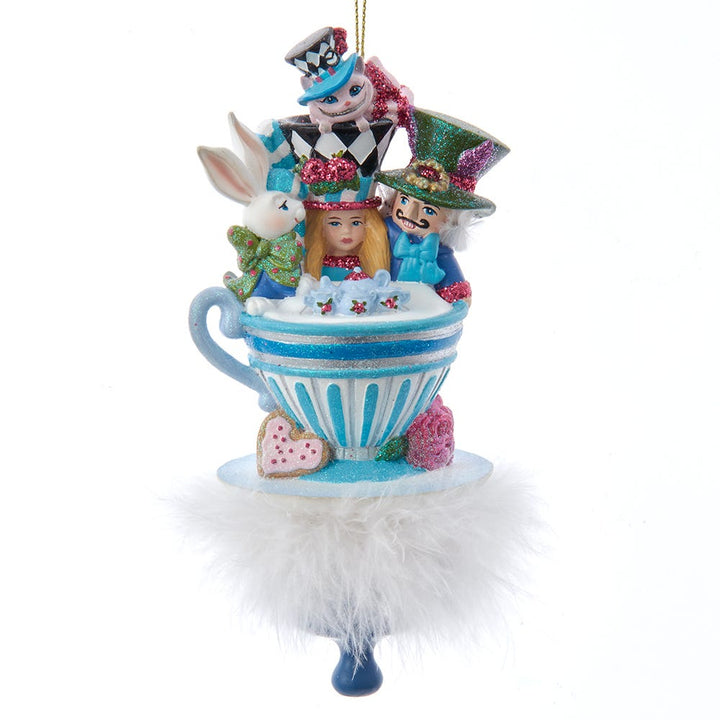 Kurt Adler 6.25-Inch Hollywood Hats Alice Tea party Ornament