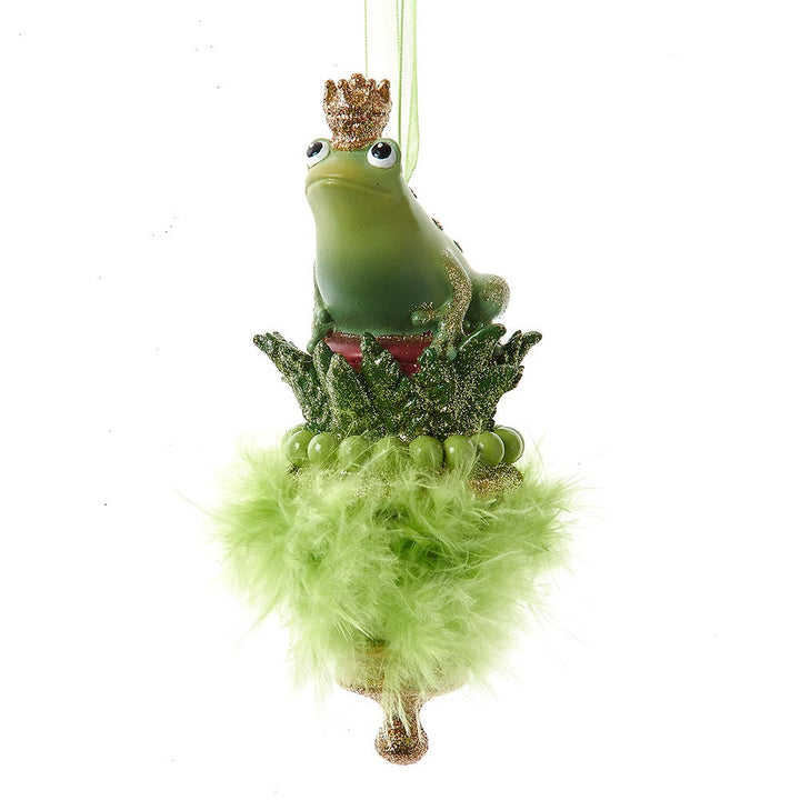 Kurt Adler 6.25-Inch Holly Hats Frog Prince Ornament