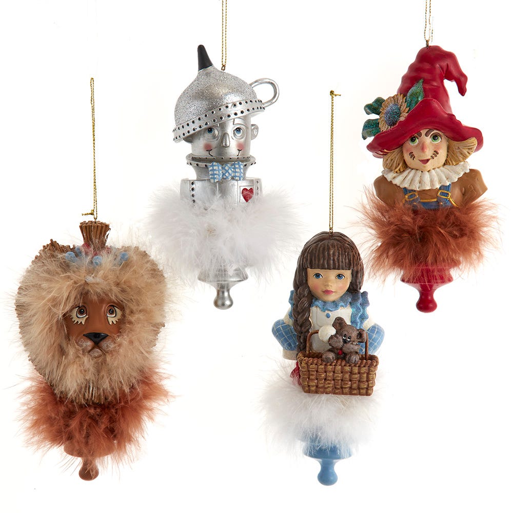 Kurt Adler 6-Inch Holly Hats Wizard Of Oz Boxed Set Ornaments HAT0020