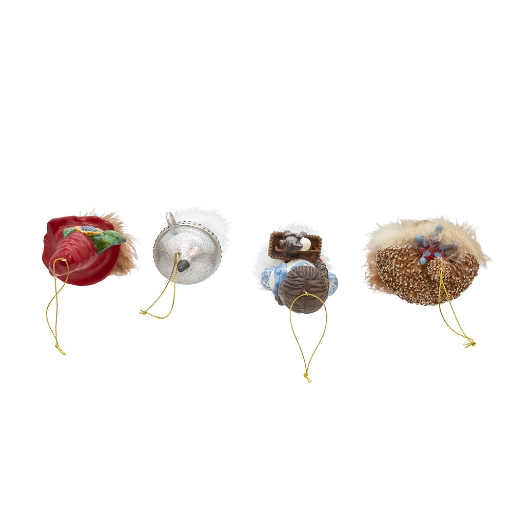 Kurt Adler 6-Inch Holly Hats Wizard Of Oz Boxed Set Ornaments