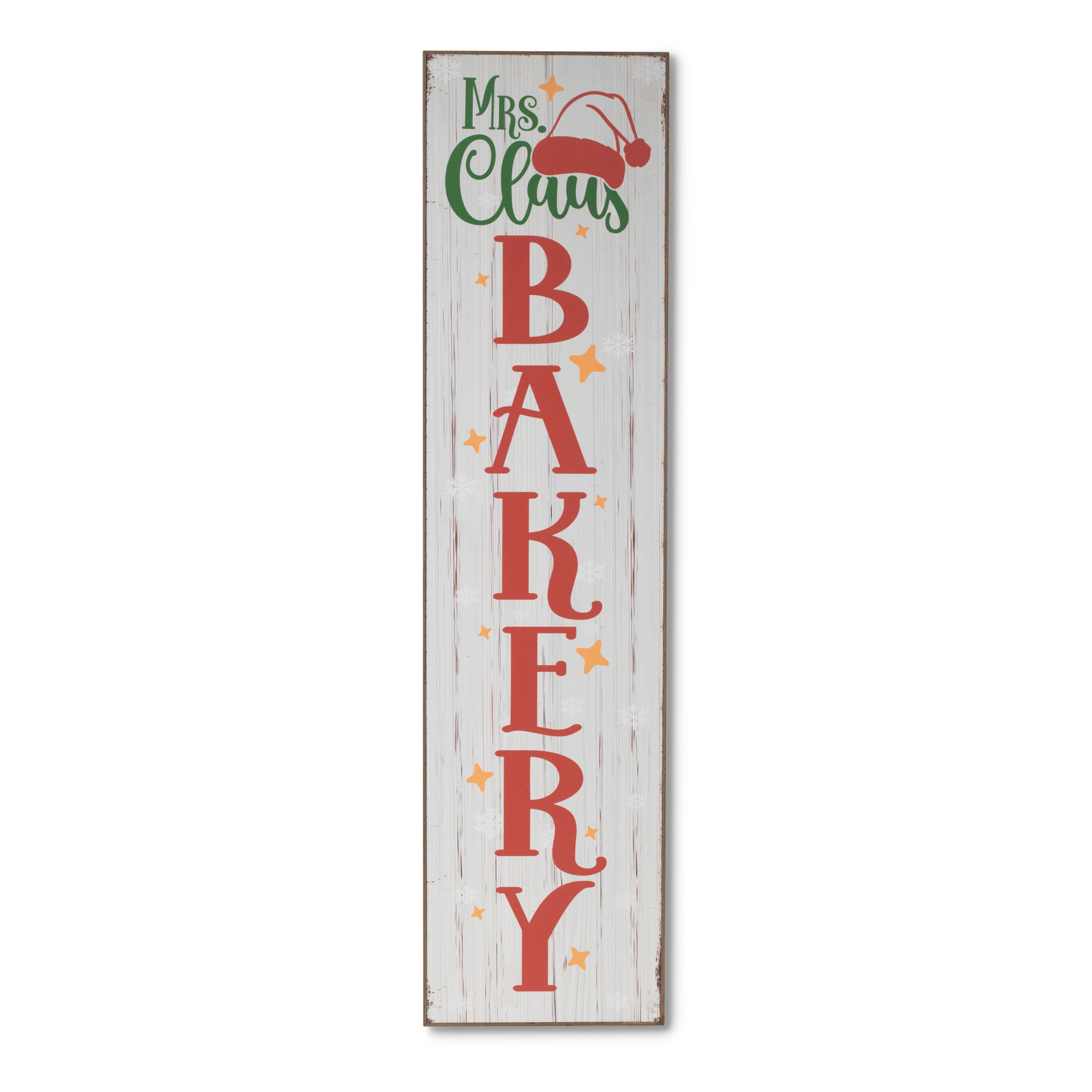 Cheerful 47.2 in H Wood Holiday Design Porch Sign with Easel and Glitter 2653000EC