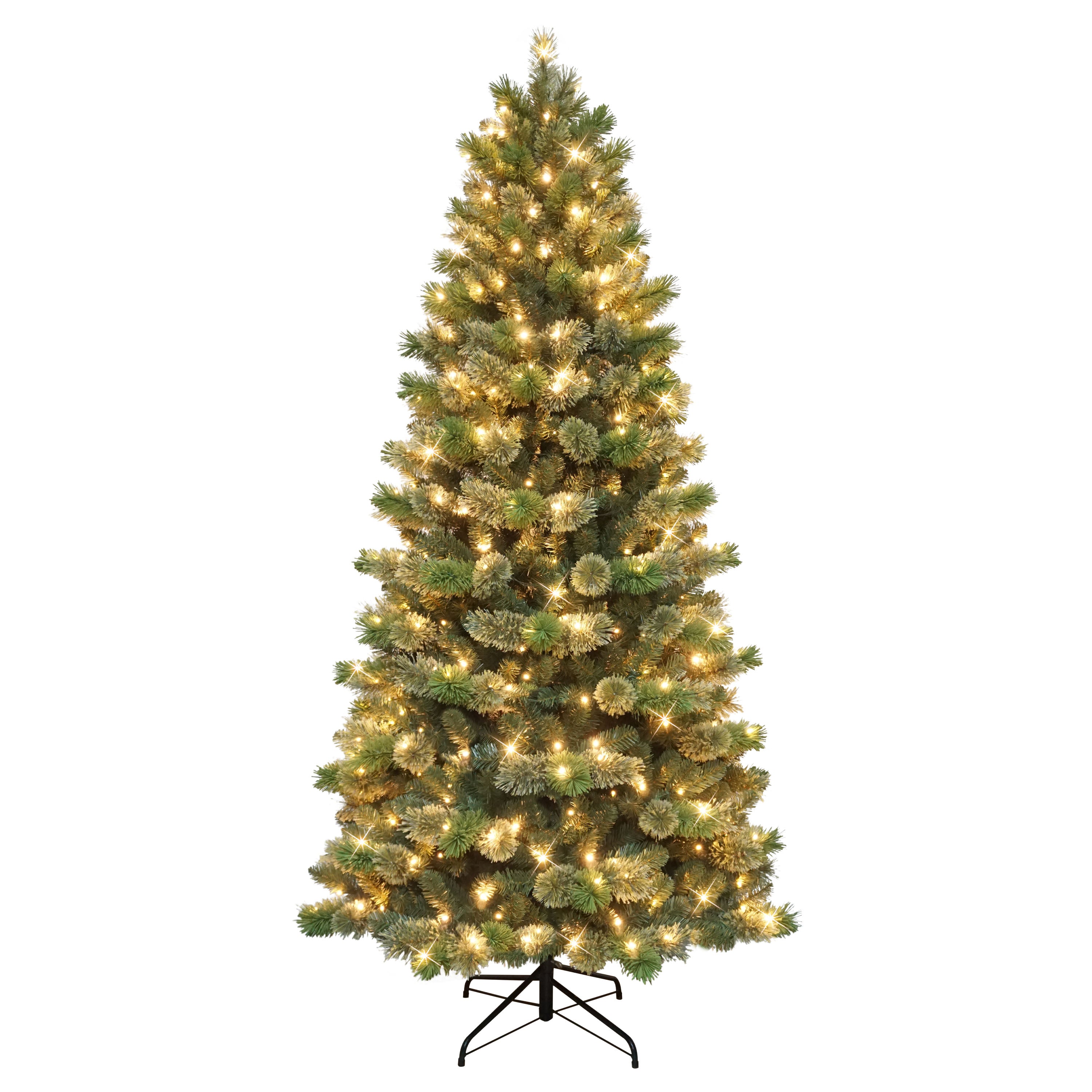 7.5' Pre-Lit Artificial Slim Oklahoma Pine Tree OKLSL-75LW5K4A