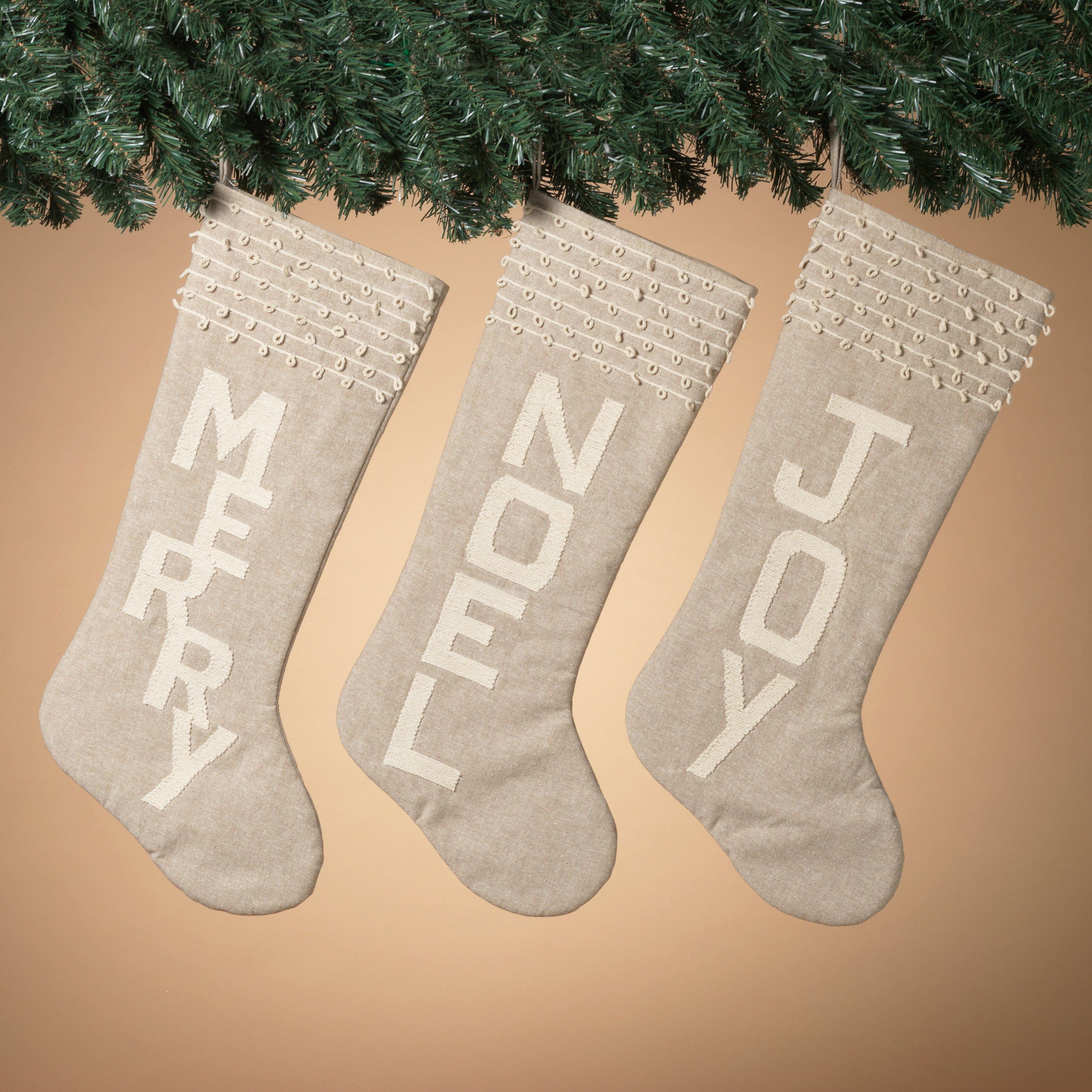 Polished 21.6 in L Holiday Design White Christmas Stockings 2743060EC