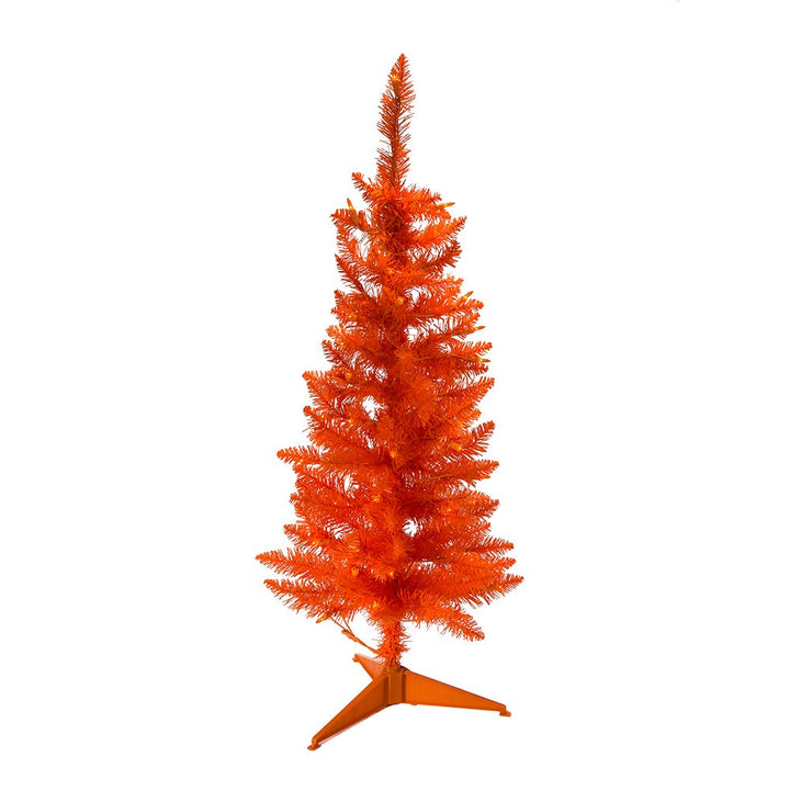 Kurt Adler 3 Foot Pre-Lit Slim Orange Tree