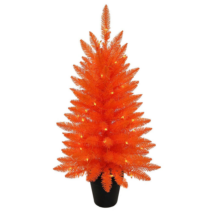 Kurt Adler 3 Foot Pre Lit Orange Potted Tree