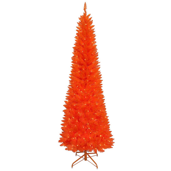 Kurt Adler 7 Foot Pre Lit Orange Slim Tree KS-HW1899