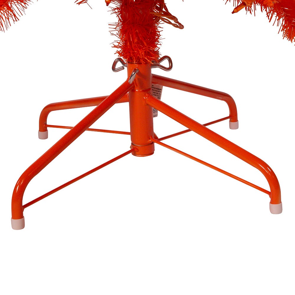 Kurt Adler 7 Foot Pre Lit Orange Slim Tree