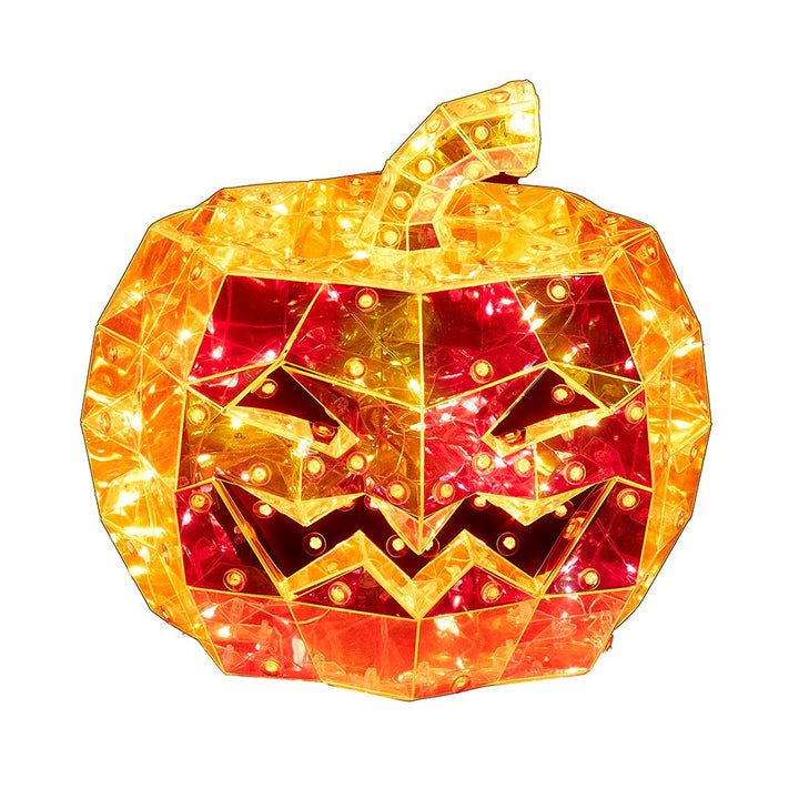 Kurt Adler 6.5-Inch 100-Light Orange Micro LED Holographic Jack-O-Lantern