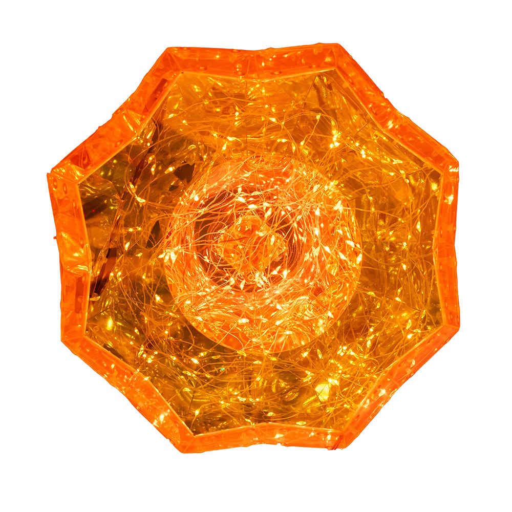 Kurt Adler 10-Inch 200-Light Orange Micro LED Holographic Jack-O-Lantern