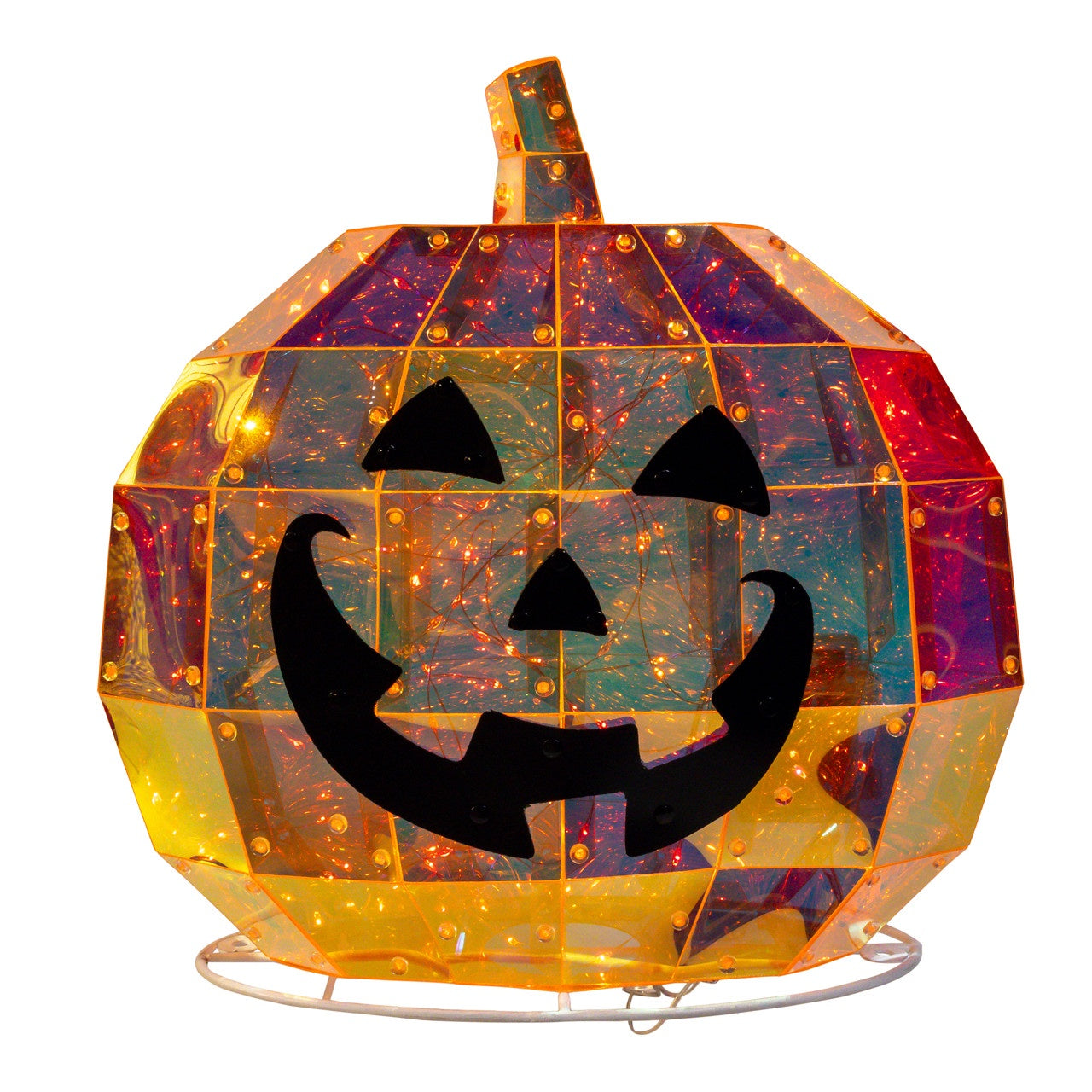 Kurt Adler 13.7" Battery Operated Magical Iridescence Holographic Jack-O-Lantern #HW1938
