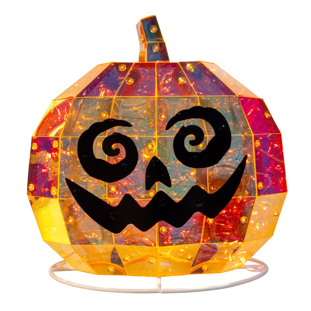 Kurt Adler 10.7" Battery Operated Magical Iridescence Holographic Jack-O-Lantern #HW1939