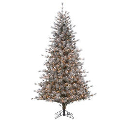 Sterling 7.5 ft. Pre Lit Warm White LED Flocked Scotch Pine Tree