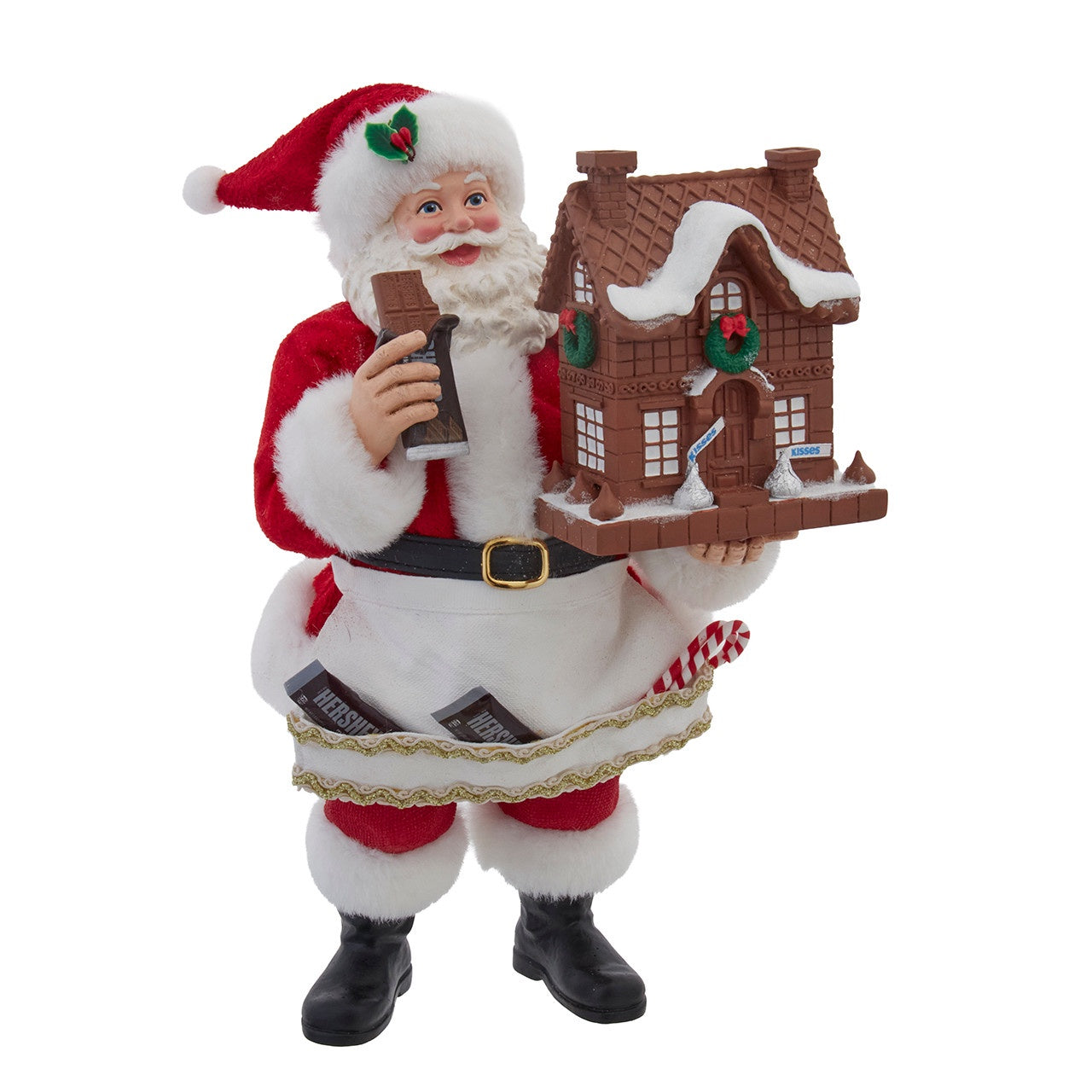Kurt Adler 10.5" Hershey's Chocolate House With Santa #HY0536