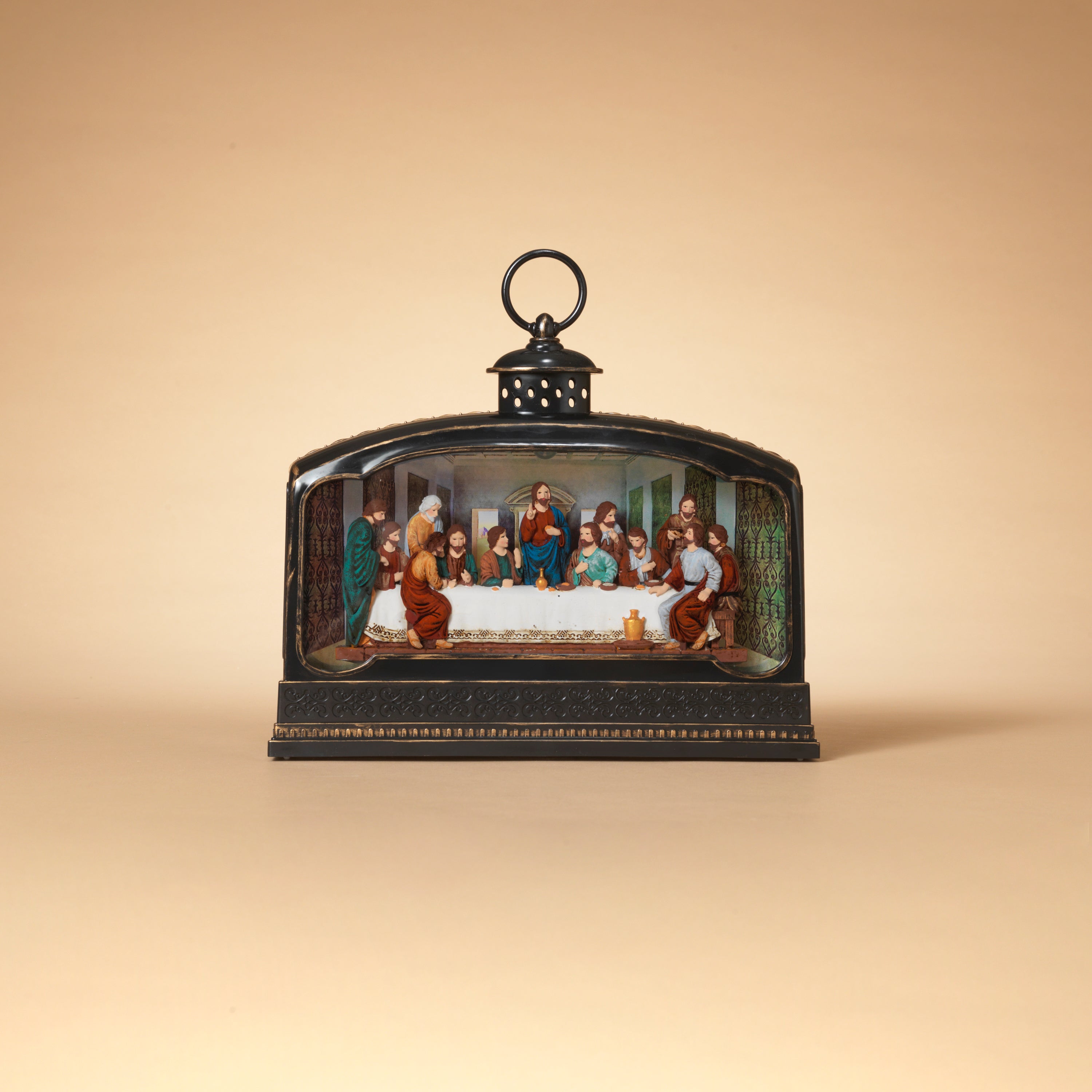 Whimsical 11.5 in L Battery Operated Lighted Nativity Scene Spinning Water Globe