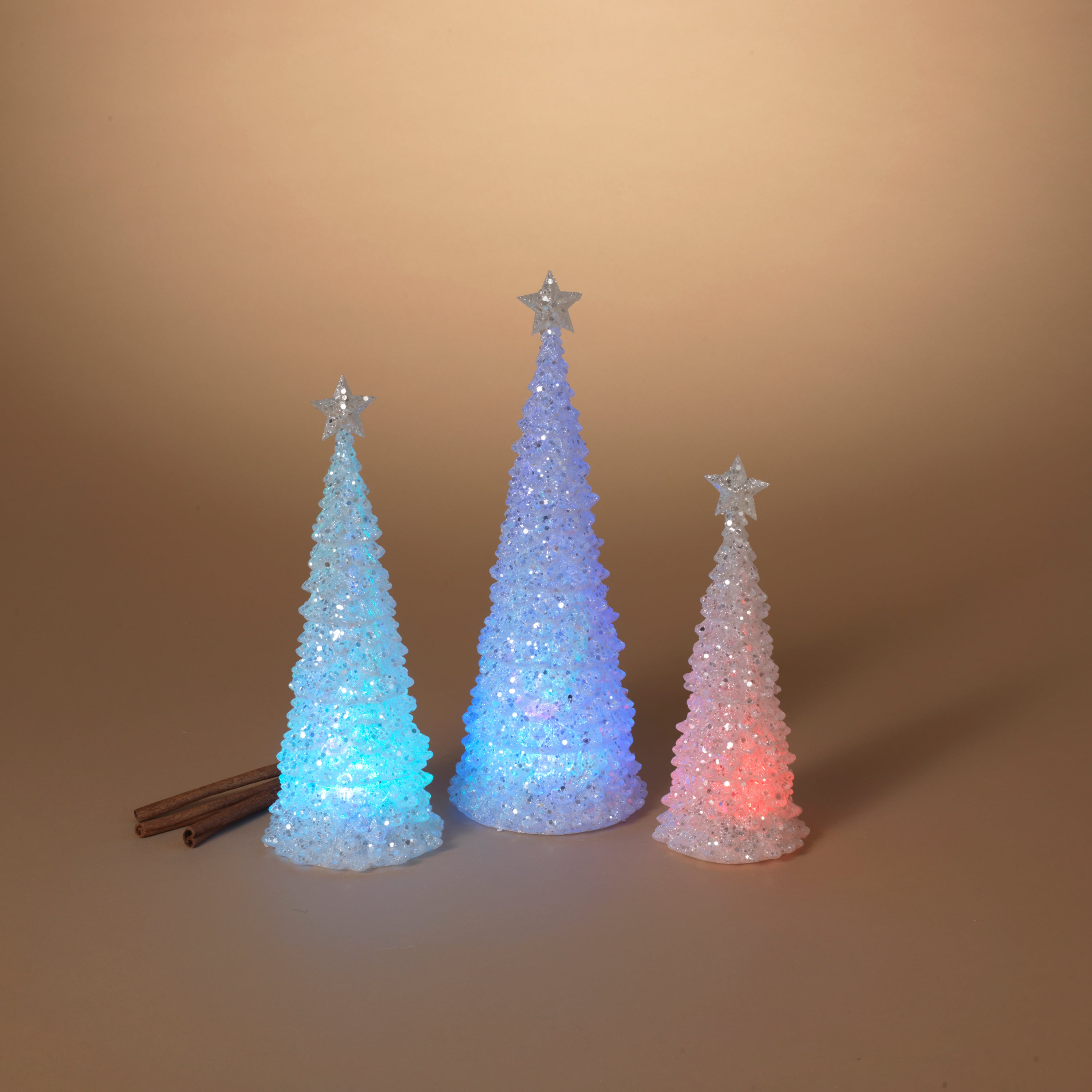 Whimsical Battery Operated Lighted Acrylic Christmas Trees Lg – Holiday Display Tree 2655840EC