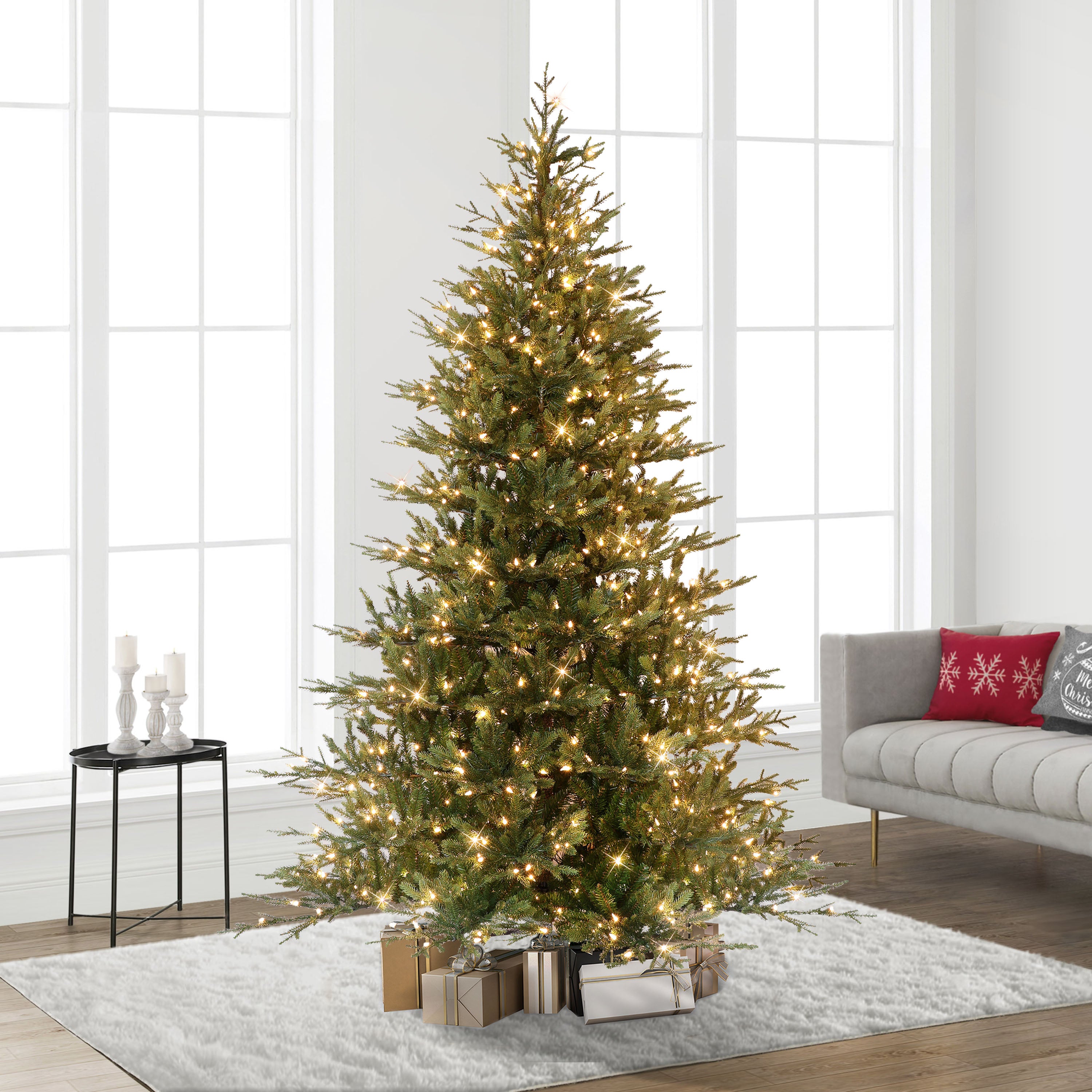 7.5ft Pre-Lit Balsam Fir Christmas Tree