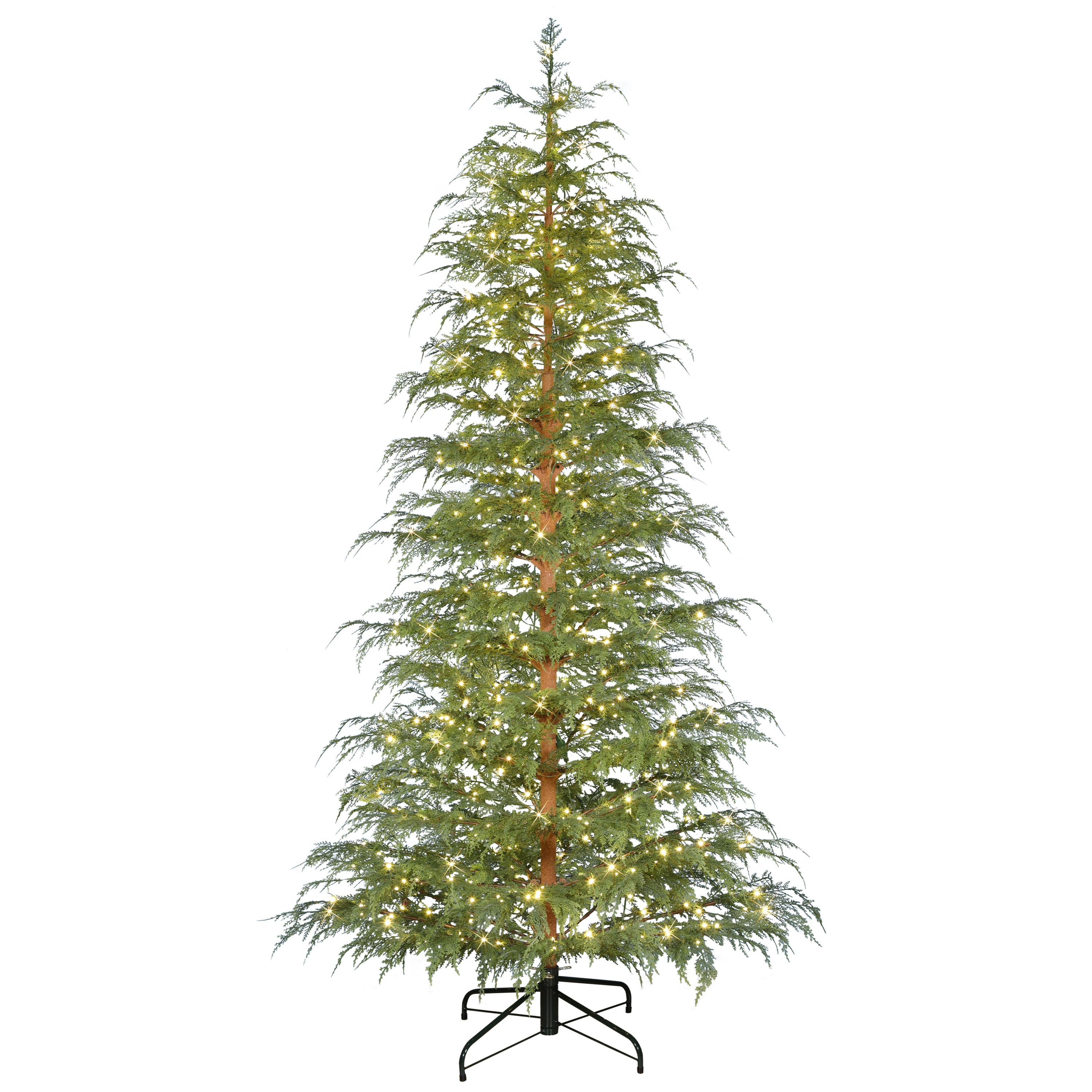 7.5' Pre-Lit Cypress Artificial Christmas Tree with LED Rice Lights 4658A-T75RLW5