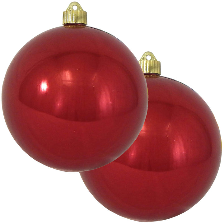 Christmas by Krebs Sonic Red 6 in Commercial Grade Shatterproof Christmas Ornament Ball Set of 2 #KBX04729