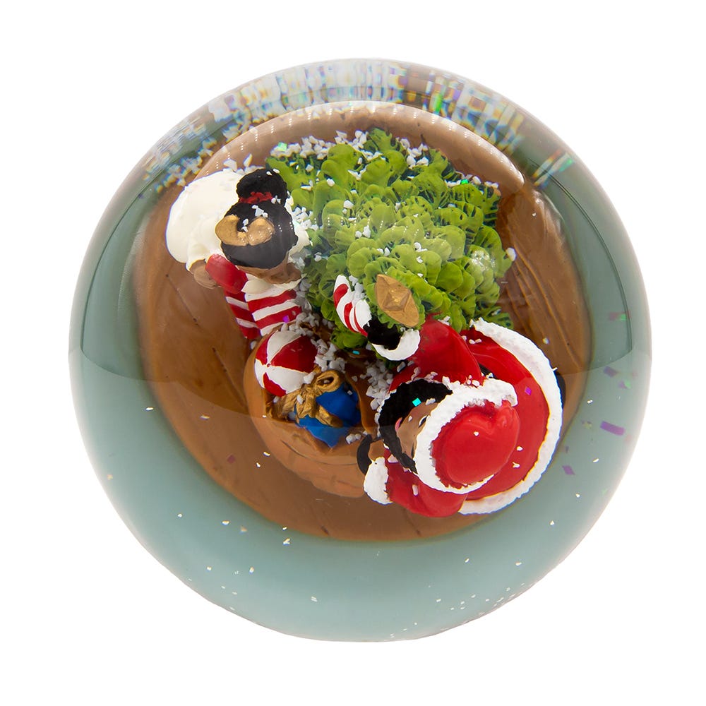 Kurt Adler 100MM Musical African American Santa Water Globe