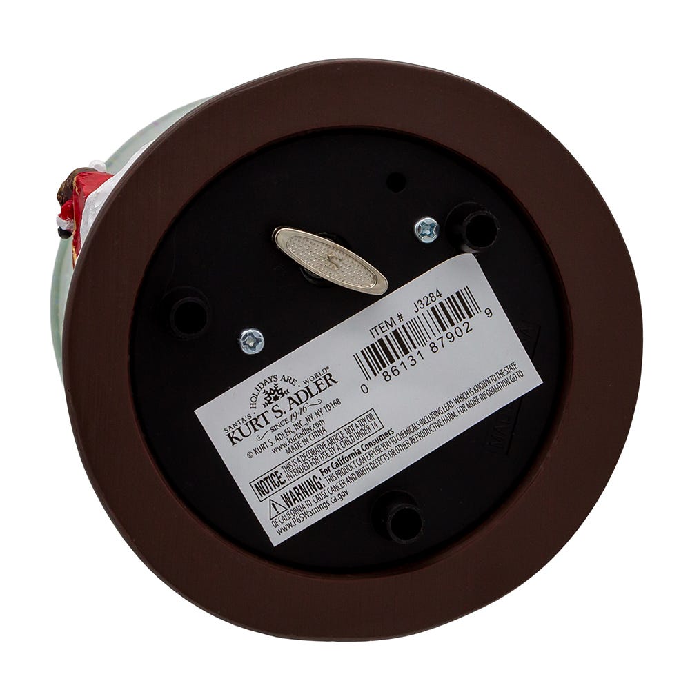 Kurt Adler 100MM Wind-Up Musical Santa with Christmas Tree Water Globe