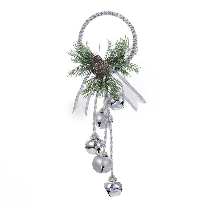 13" Silver/White Metal Bell Doorhanger #J3635