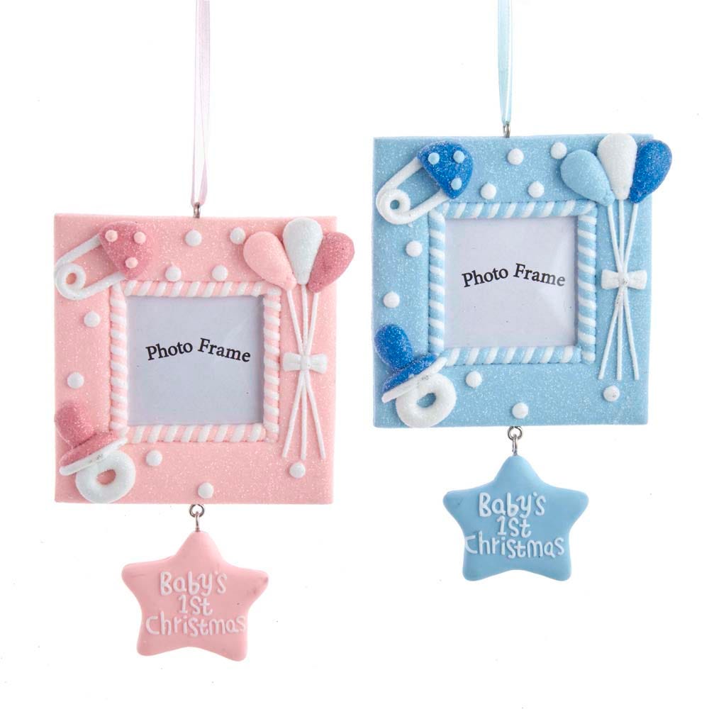 5.25" Claydough Baby's 1st Photo Frame, 2 Assorted #J5063