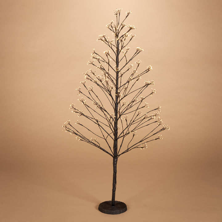 4 Foot Electric Lighted Black PVC Wrapped Micro LED Tree with Outdoor UL Adapter #2740670EC