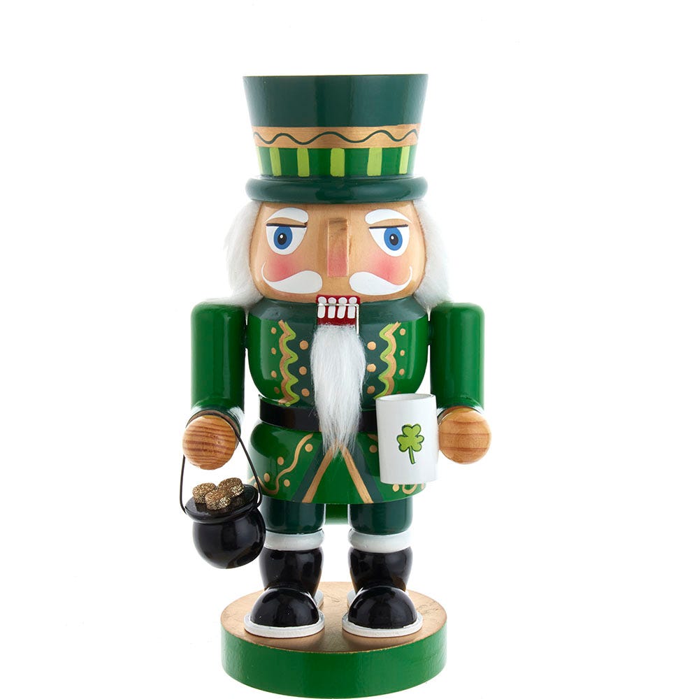 Kurt Adler 10-Inch Wooden Irish Nutcracker