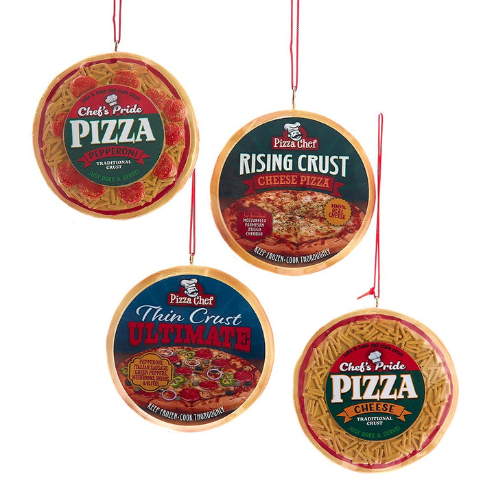 3.375" Pizza Ornament, 4 Assorted #J8854