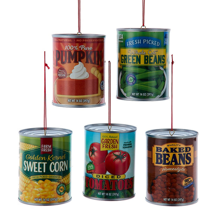 3" Metal Food Can Ornament, 5 Assorted #J8856