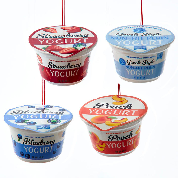 3" Yogurt Ornament, 4 Assorted #J8858