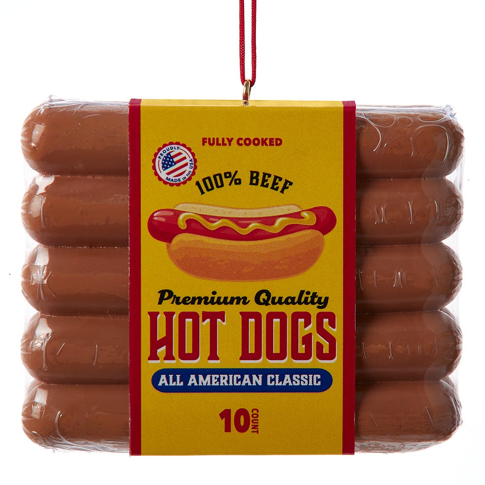 3.375" Hot Dog Package Ornament #J8862