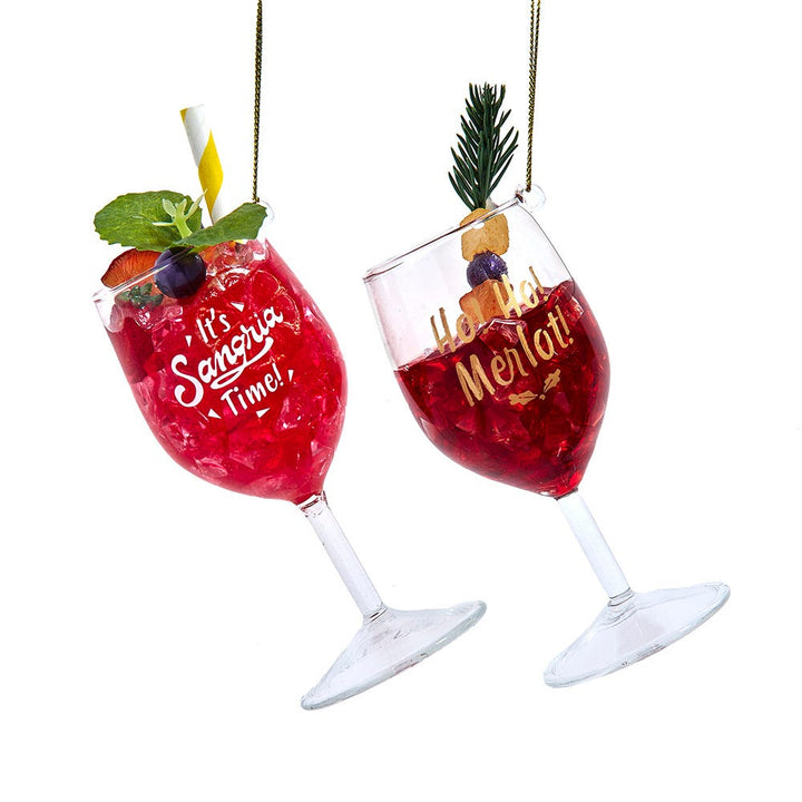 4.75-5.5" Glass Alcohol Ornament, 2 Assorted J9221