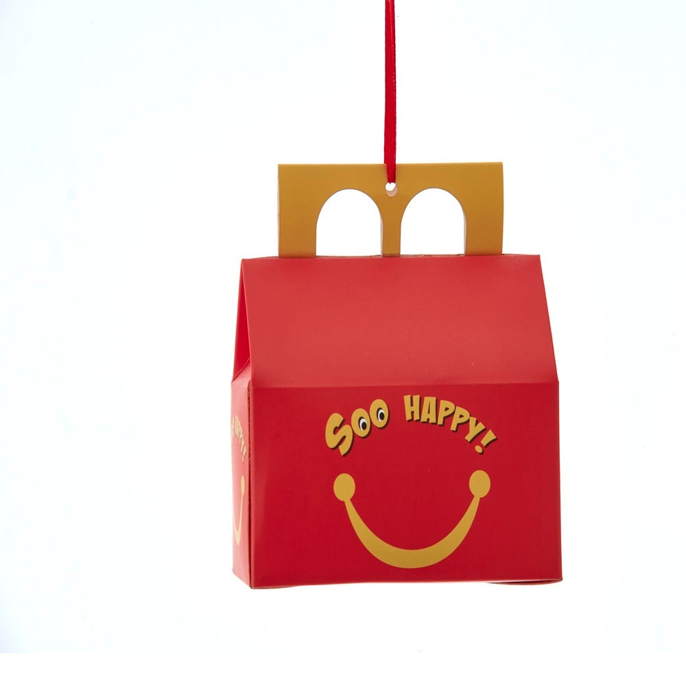 3.5" Paper Happy Lunch Box Ornament J9231