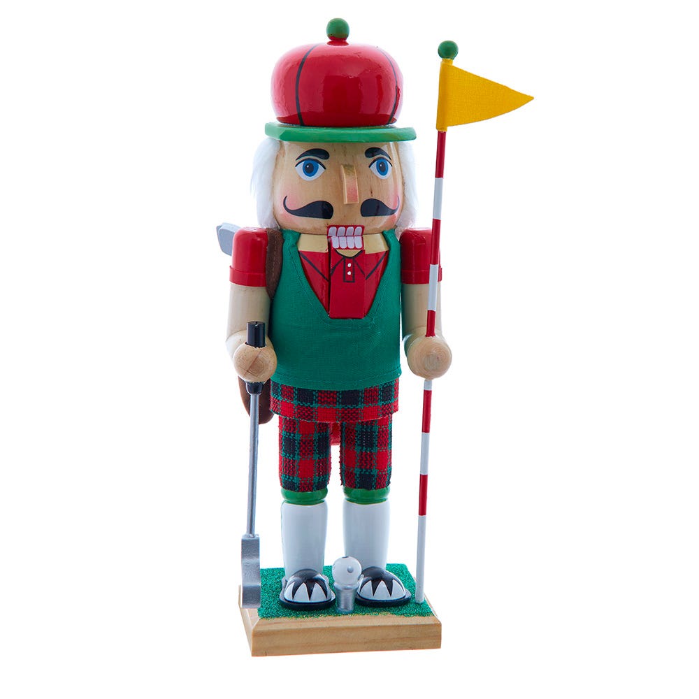 Kurt Adler 12-Inch Wooden Golf Nutcracker J9276